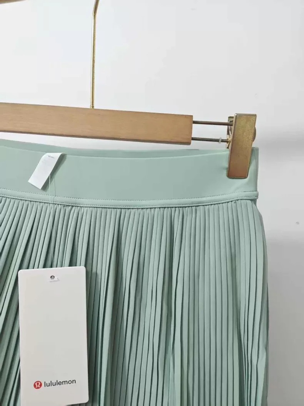 lululemon athletica Women's Pleated Mini Skirt in Sage Green - Picture 2 of 5